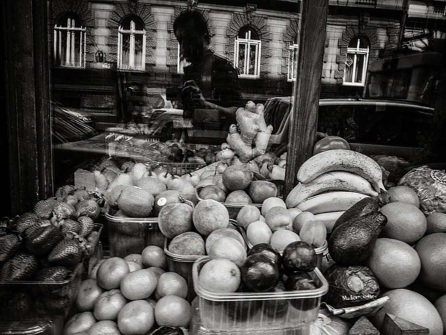 budapest, hungary, fruit and veg, reflection, silhouette, from the hip HD wallpaper
