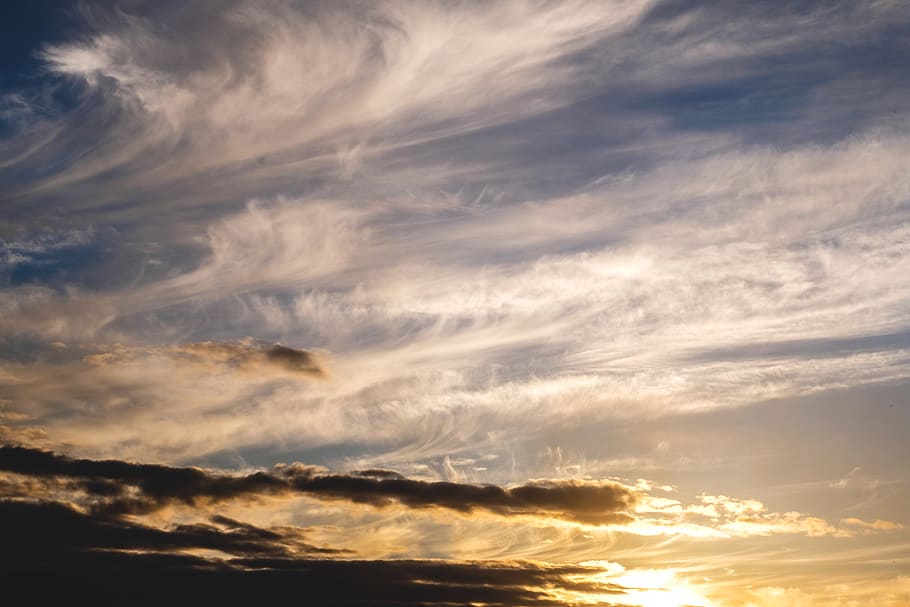 sky, moment, color, clouds, sunset, sunny, nature, great, cloud - sky HD wallpaper