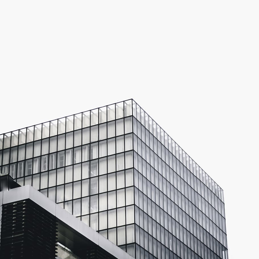 low-angle photo of high-rise building, architecture, window, corner HD wallpaper
