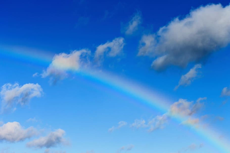 rainbow, sky, spectrum, arch, segment, sky spectacle, nature HD wallpaper