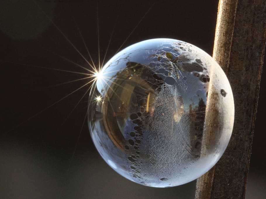 soap bubble, light, reflection, shimmer, weightless, sphere HD wallpaper
