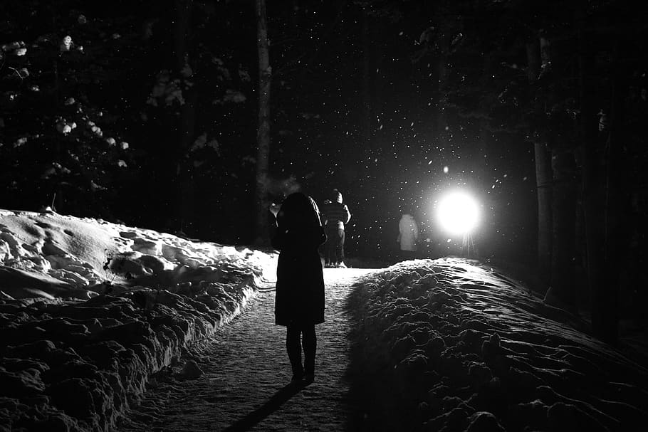 light, person, flare, path, human, pedestrian, clothing, apparel HD wallpaper
