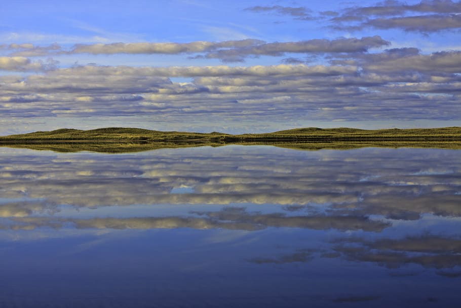 canada, newfoundland, reflection, water, cloud - sky, tranquility HD wallpaper