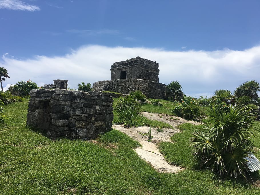 mexico, unnamed road, plant, architecture, sky, history, grass HD wallpaper