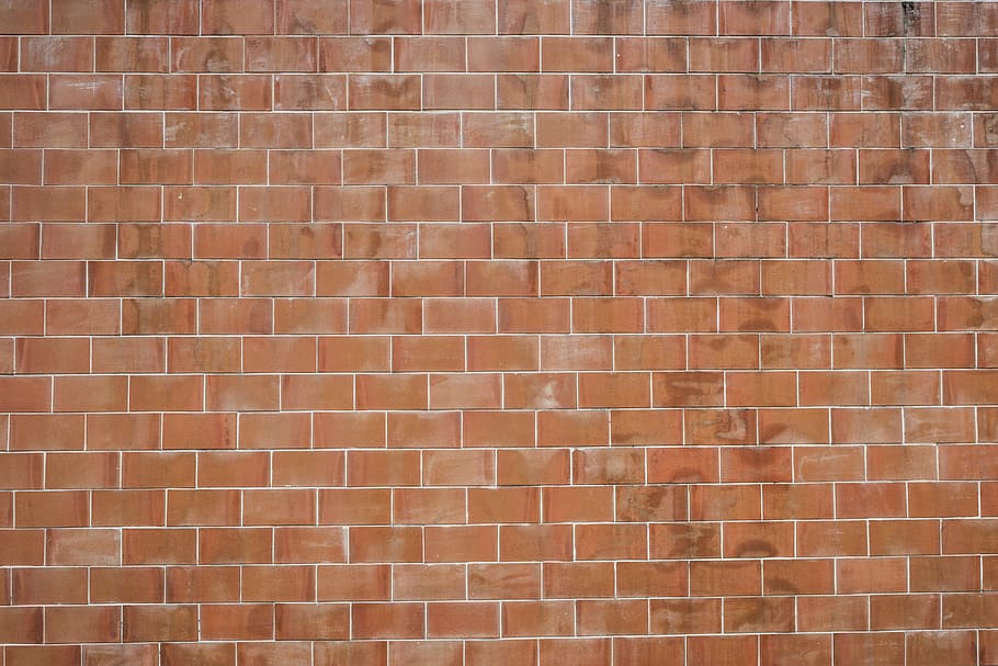 Brown Concrete Brick Wall, abstract, bricks, brickwork, clay HD wallpaper
