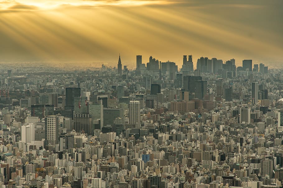 cityscape photography, nature, landscape, outdoors, scenery, aerial view HD wallpaper