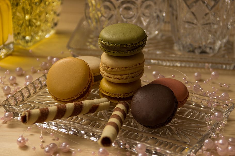 macarons, cookies, close up, pastries, sweetness, double biscuits, HD wallpaper