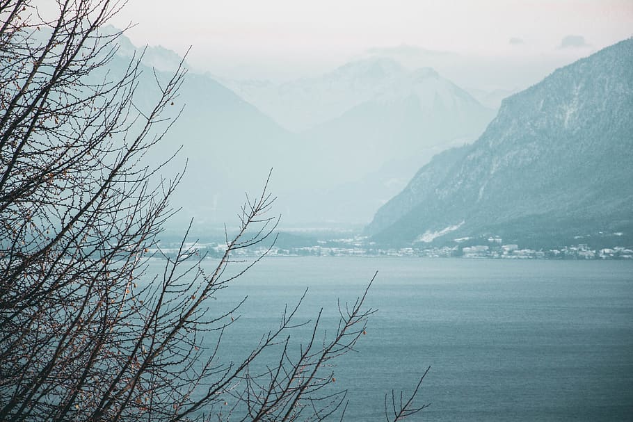 lake, view, mountain, beauty in nature, scenics - nature, tranquil scene HD wallpaper