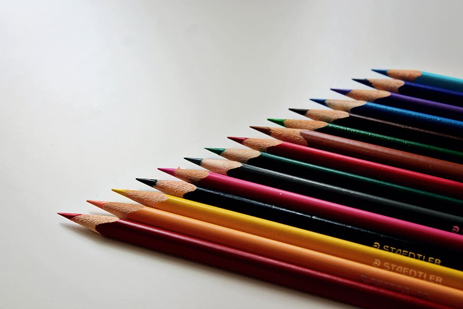 assorted-color pencil lot, abstract, pencils, art, crayon, artsy HD wallpaper