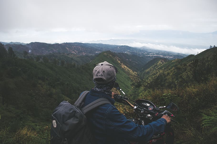 mountain, explore, wilderness, wanderer, adventure, nature HD wallpaper