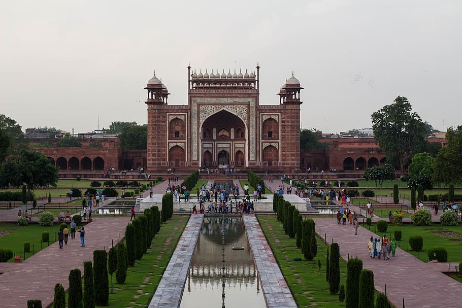 human, person, building, dome, architecture, india, agra, tomb HD wallpaper