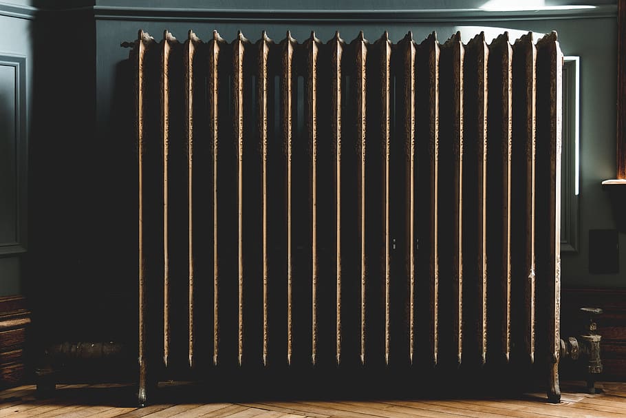 photo of gray oil heater, railing, heating, radiator, interior, HD wallpaper