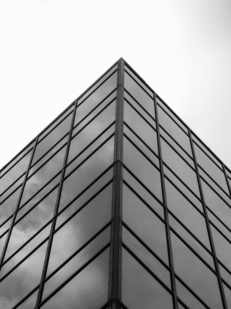 corner, triangle, office building, bridge, pattern, ornament, HD wallpaper