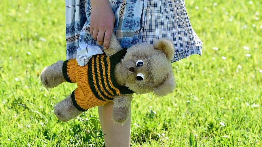 stuff, stuffed, toy, soft, girl, little, child, children, mammal HD wallpaper