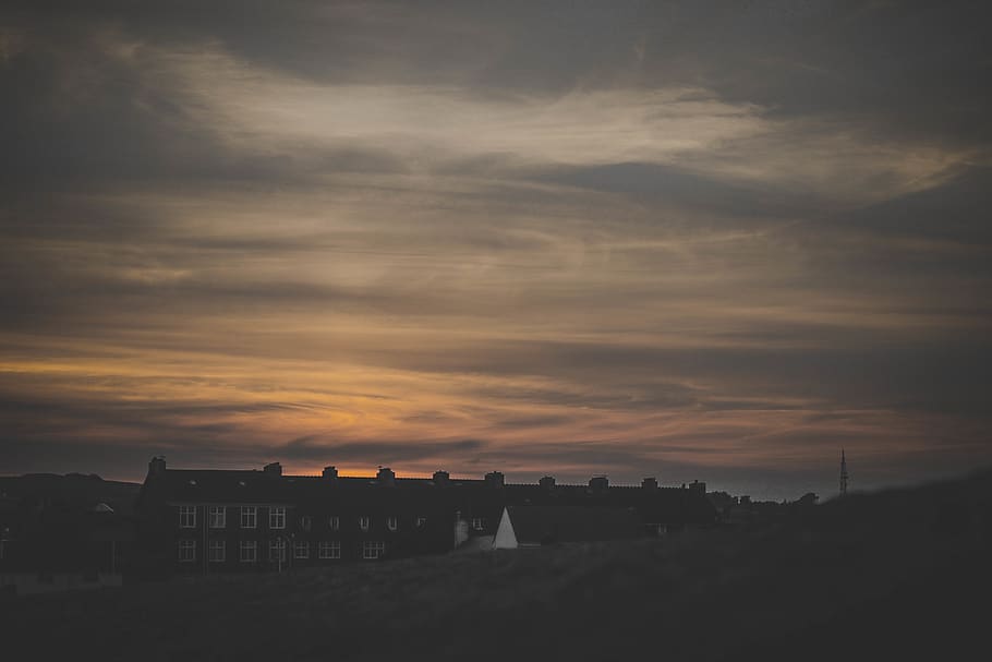 Golden Hour, architecture, building, clouds, evening, landscape HD wallpaper