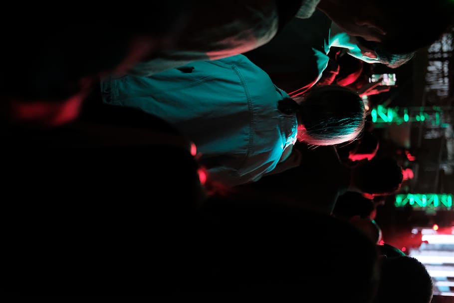 live, light, neon, dark, event, men, group of people, indoors HD wallpaper