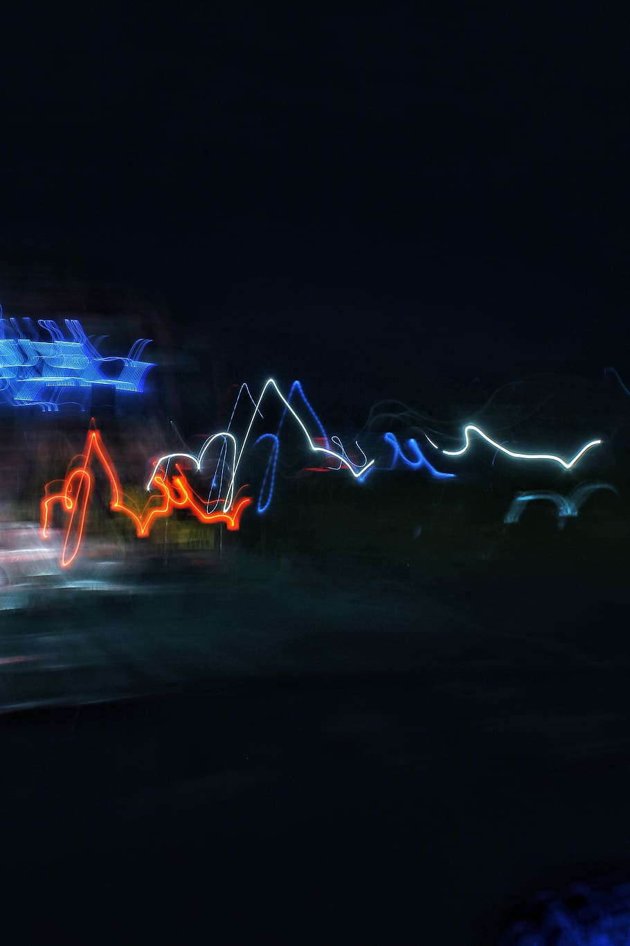 india, mehsana, motion, illuminated, abstract, no people, black background HD wallpaper