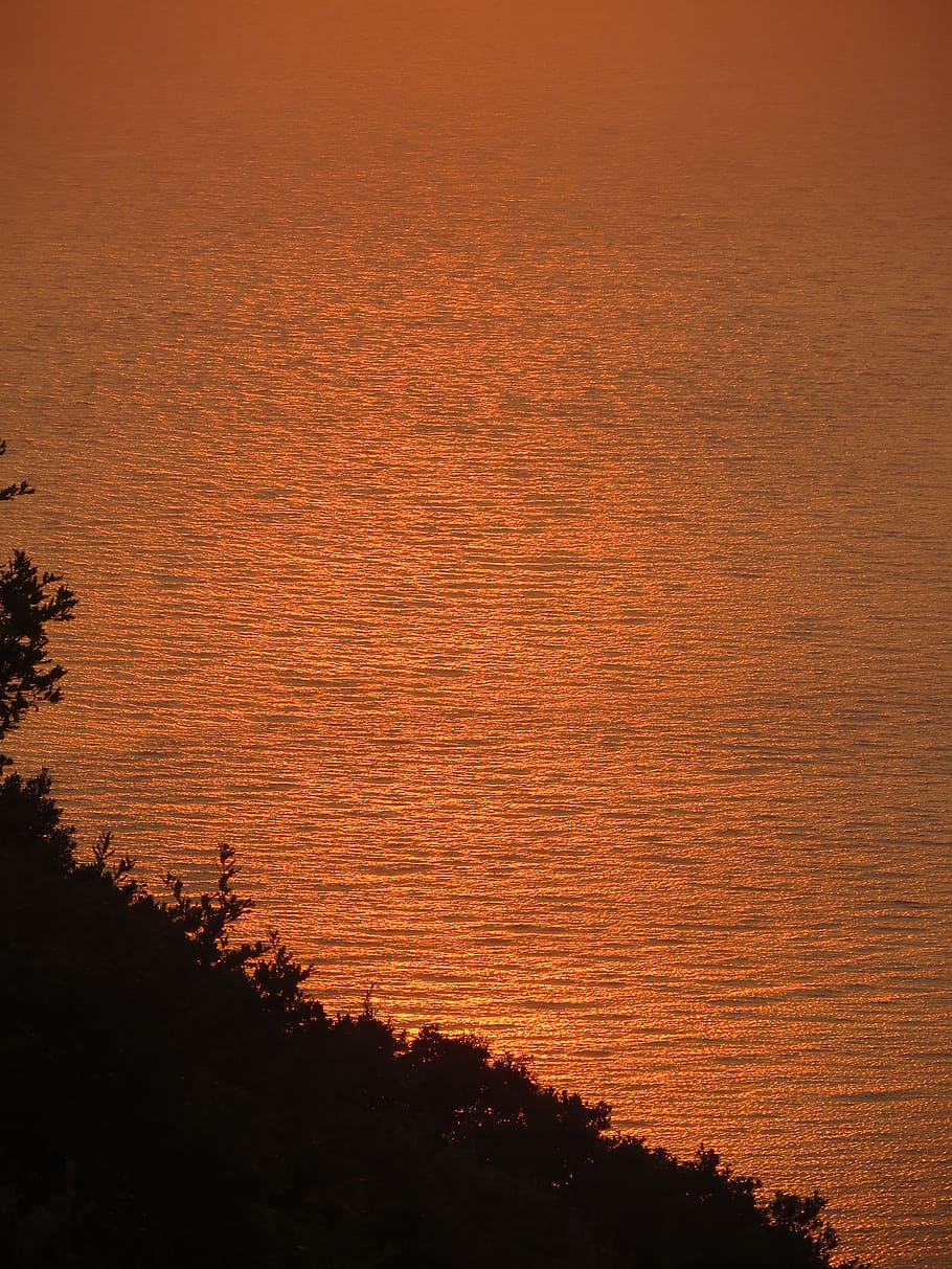 sea, corfu, vacations, evening, greece, island, nature, coast HD wallpaper