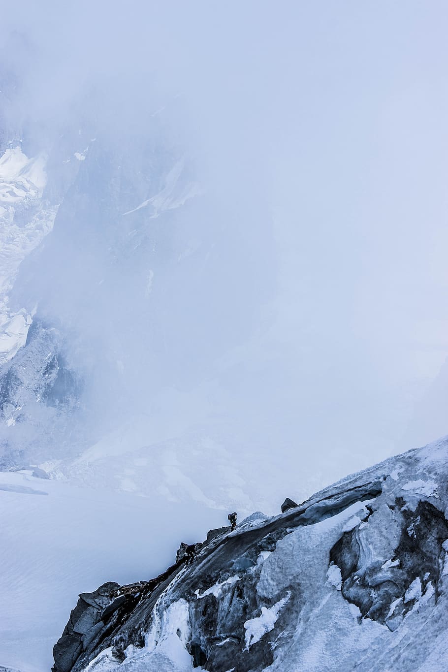mountain covered by snow, landscape, blizzard, winter, cold, white HD wallpaper