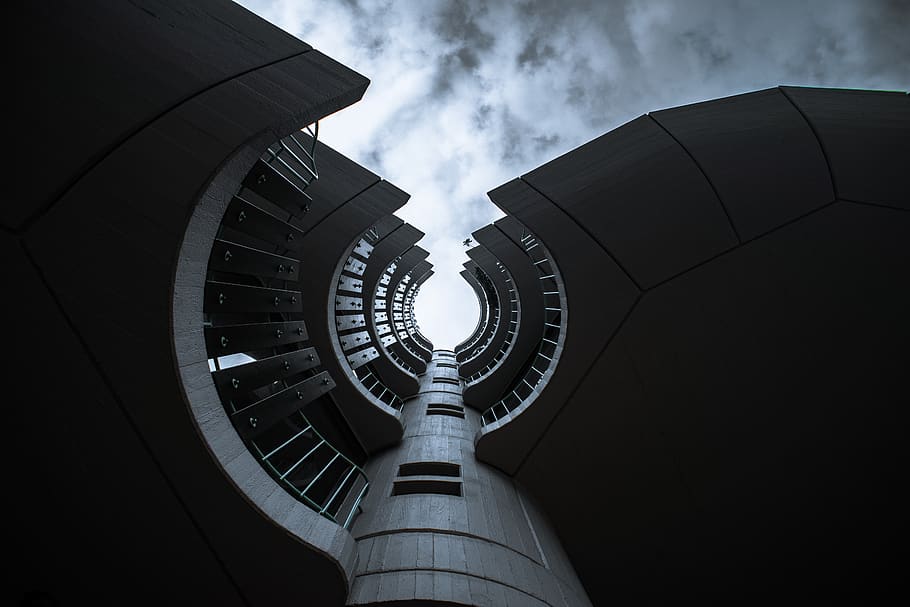 LowM Angle Photography Of High-rise Concrete Building, architecture HD wallpaper