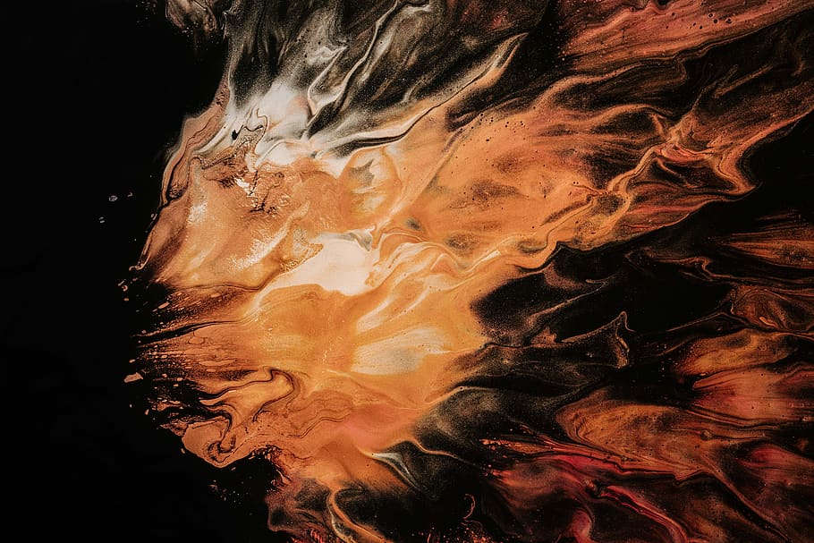art, painting, pattern, fire, texture, ornament, fractal, nature HD wallpaper