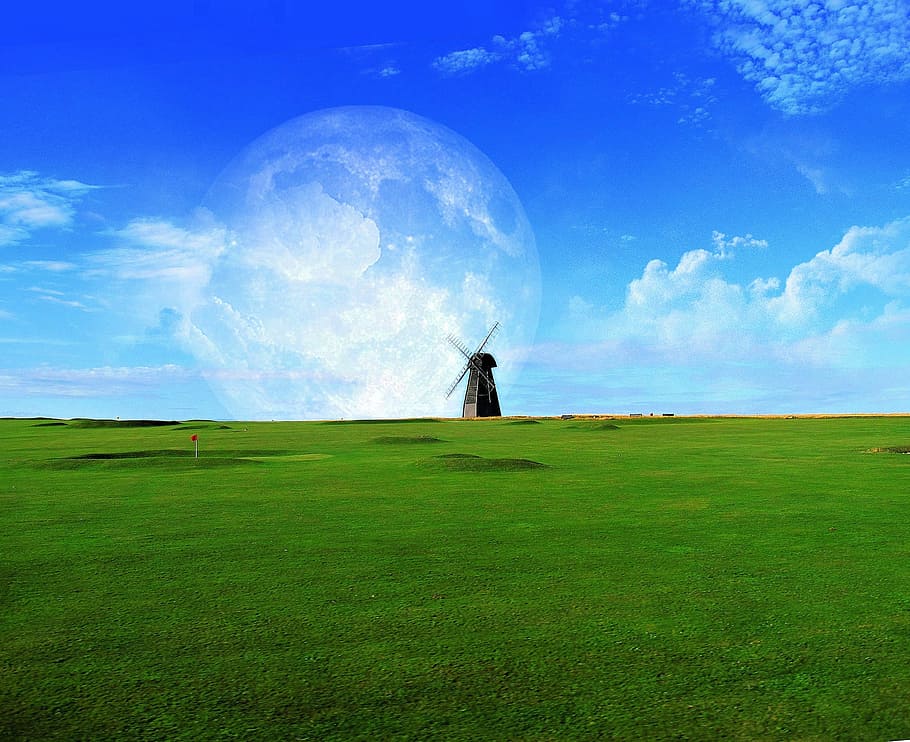 art, artistic, graphic, graphical, view, sky, environment, grass HD wallpaper