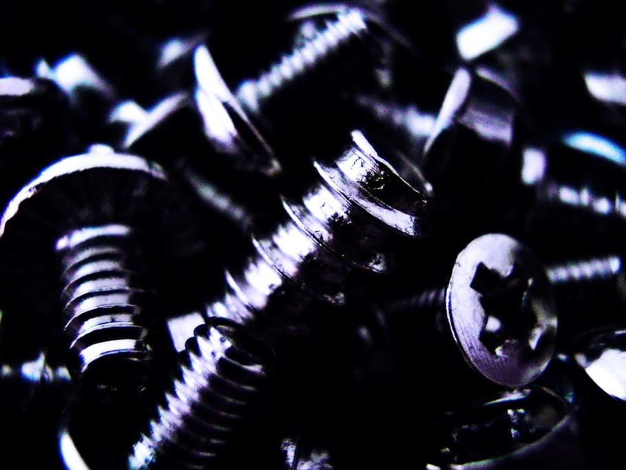 screws, closeup, heap, chrome, steel, nobody, many, heavy, bolt HD wallpaper
