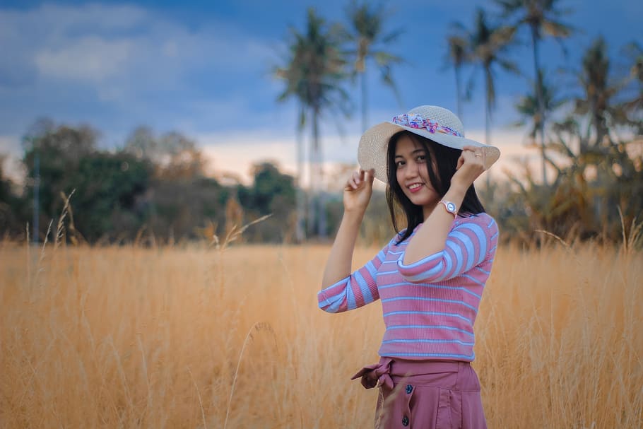 indonesia, model, women, girl, asian, child, hat, one person.