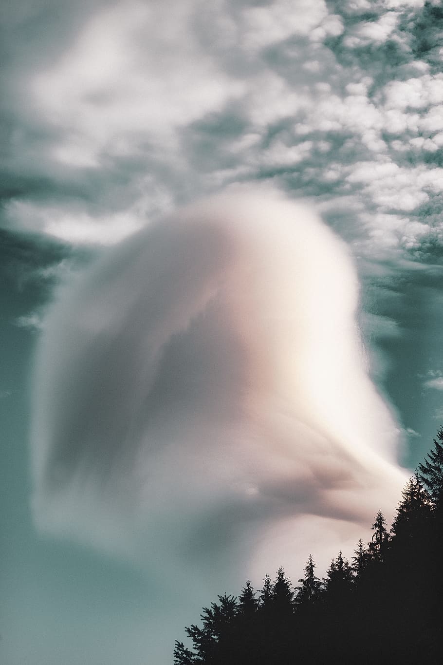 white cloud formation under blue sky at daytime, storm, shape HD wallpaper