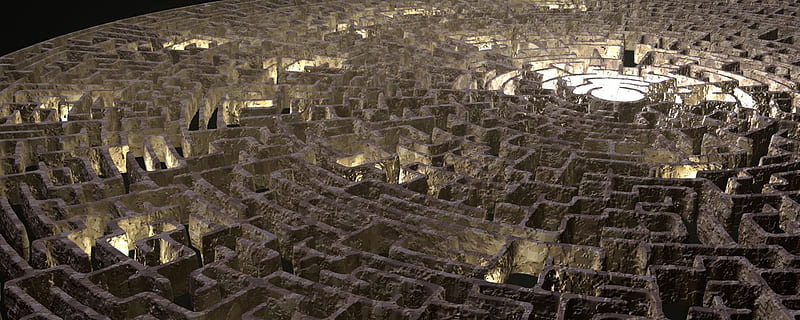 maze, graphic, render, labyrinth, design, puzzle, path, game HD wallpaper