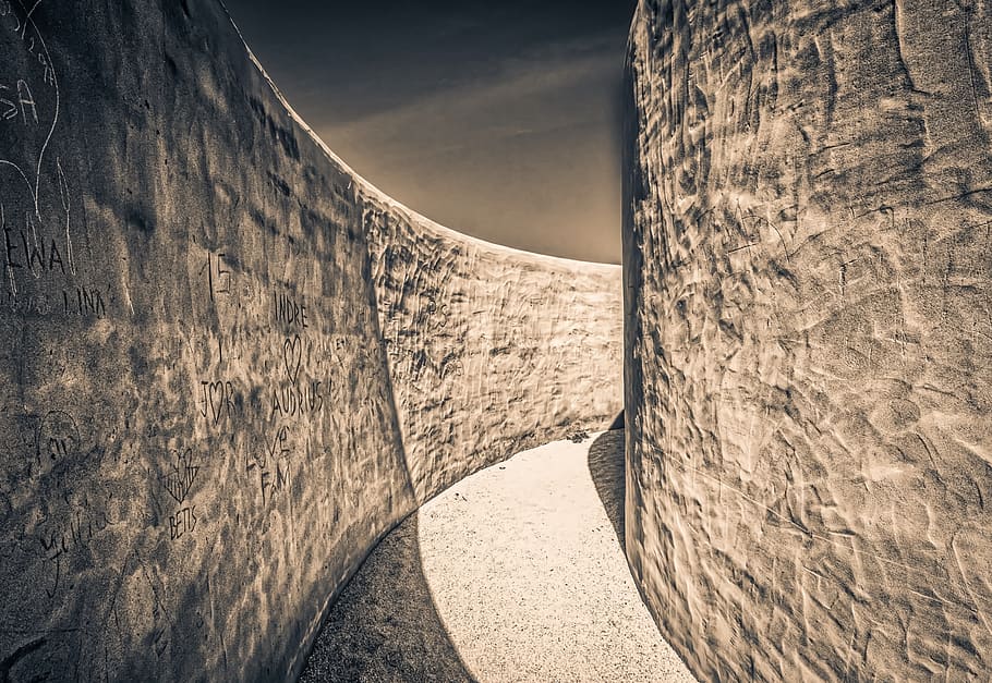 labyrinth, stone, wall, abstract, outdoors, nature, architecture HD wallpaper