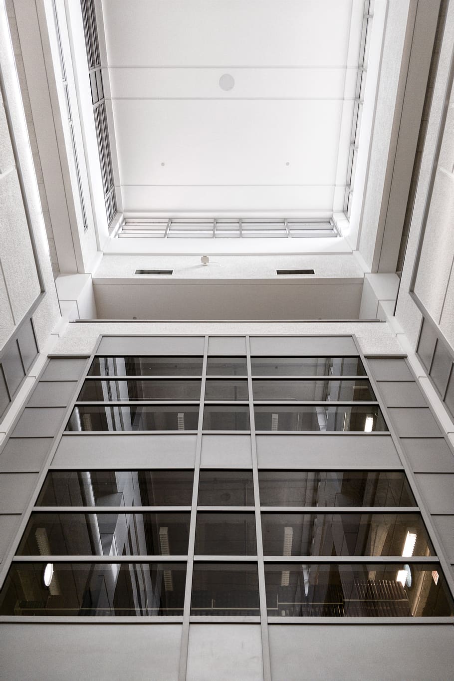 gray metal wall, skylight, architecture, building, window, united states HD wallpaper