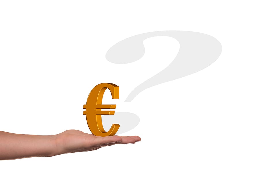 hand, presentation, euro, shadow, question mark, development, HD wallpaper