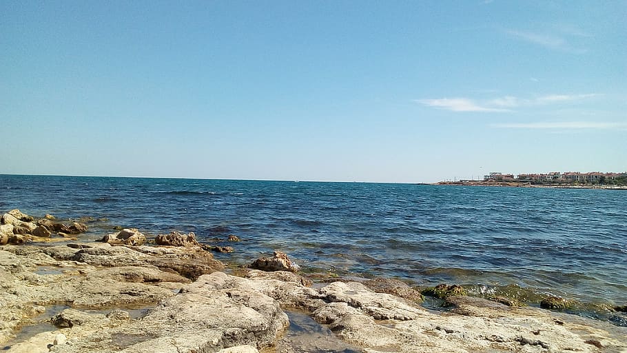 crimea, sea, water, sky, beach, land, scenics - nature, beauty in nature HD wallpaper