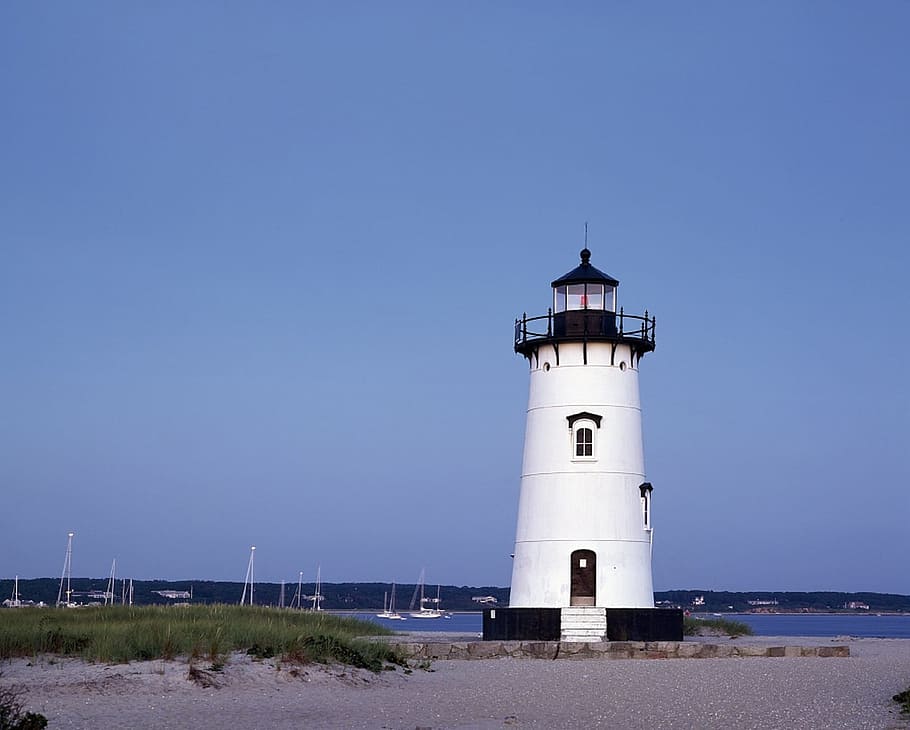 shore, lighthouse, construction, architecture, tower, guidance HD wallpaper