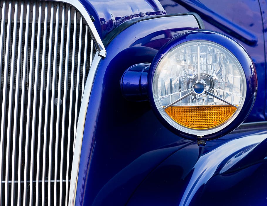blue car, mode of transportation, motor vehicle, land vehicle HD wallpaper