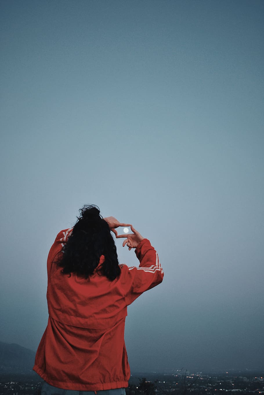 rear view, sky, real people, one person, lifestyles, clear sky HD wallpaper