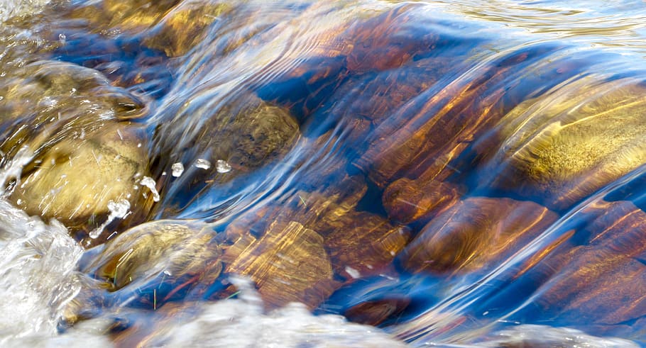 canada, penticton, water, river, splash, solid, motion, rock HD wallpaper