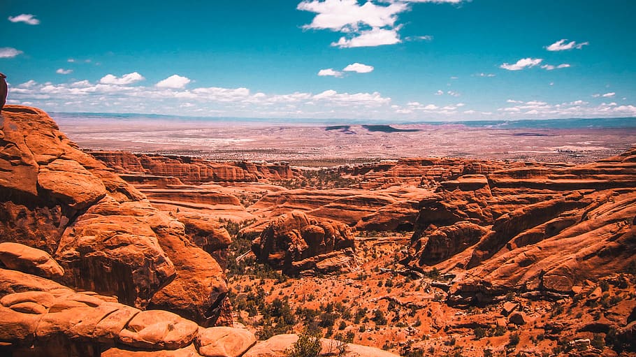 Monument Valley, arid, canyon, clouds, daylight, desert, dry HD wallpaper