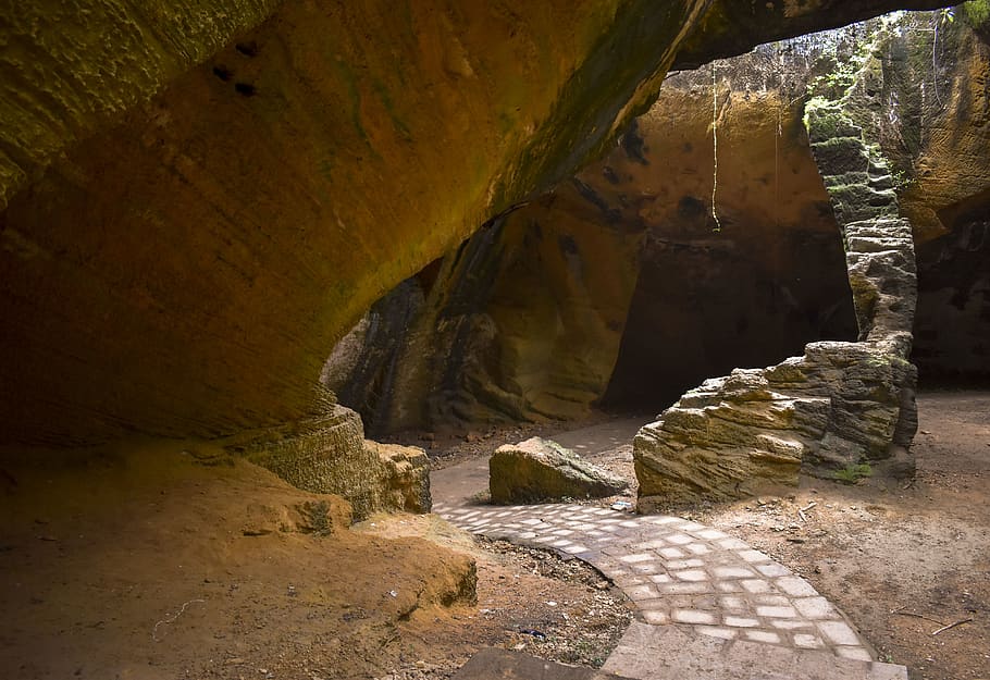 cave, nature, flagstone, path, walkway, pavement, sidewalk HD wallpaper