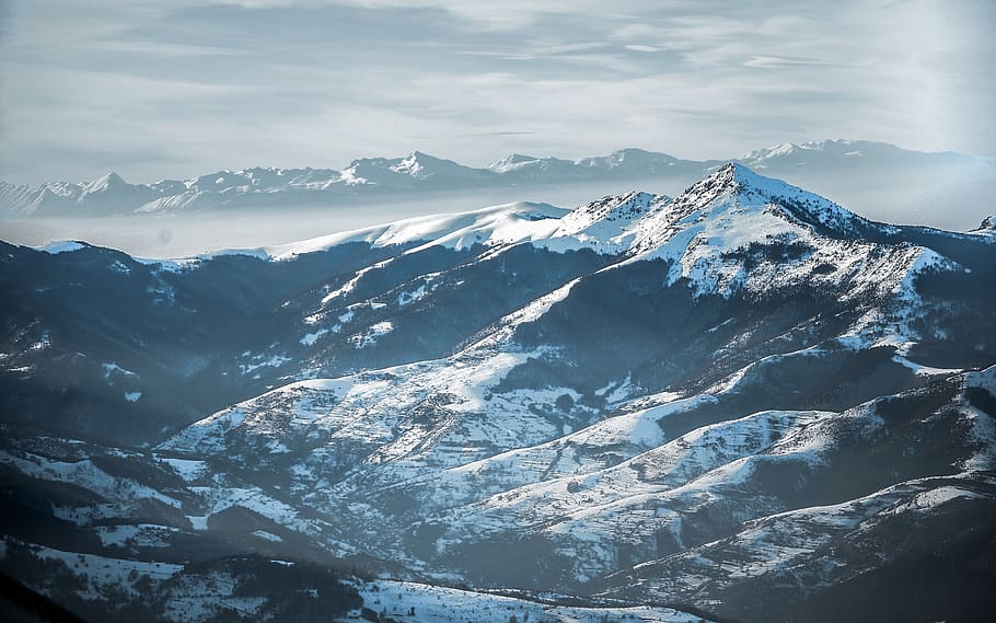 mountain peak, nature, outdoors, ice, glacier, snow, mountain range HD wallpaper