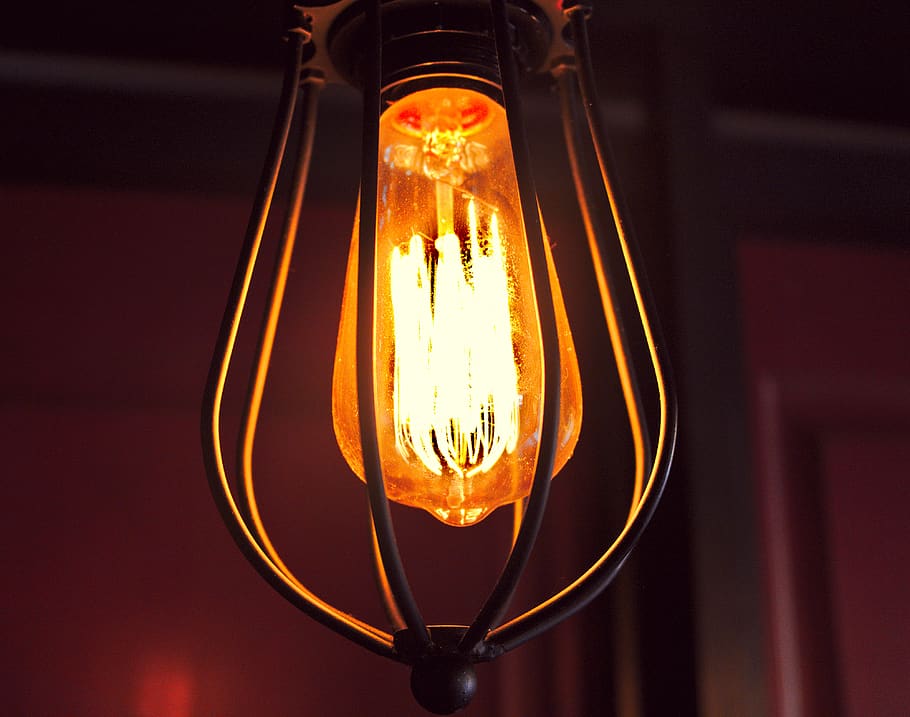 light, bulb, dark, crisp, blur, indor, yellow, warm, illuminated HD wallpaper