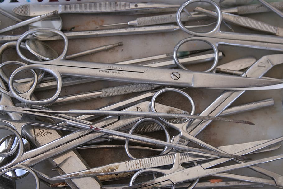 scissors, metal, tools, silver, large group of objects, still life HD wallpaper