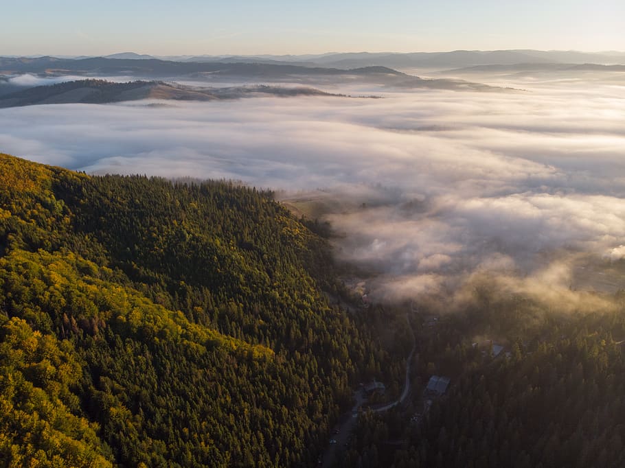 carpathian mountains, beauty in nature, scenics - nature, cloud - sky HD wallpaper