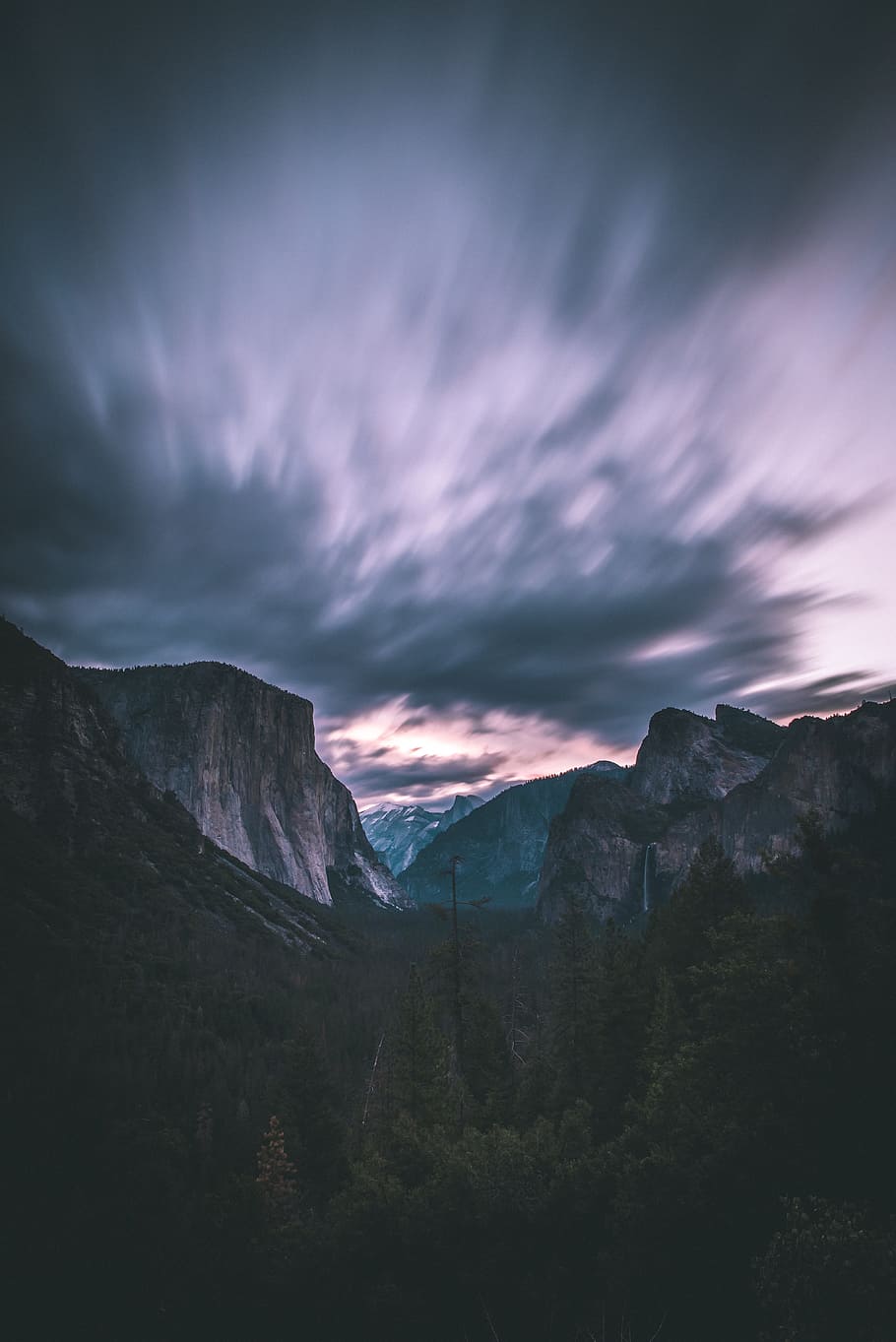 landscape photo of mountains under cloudy sky, forest, overcast HD wallpaper