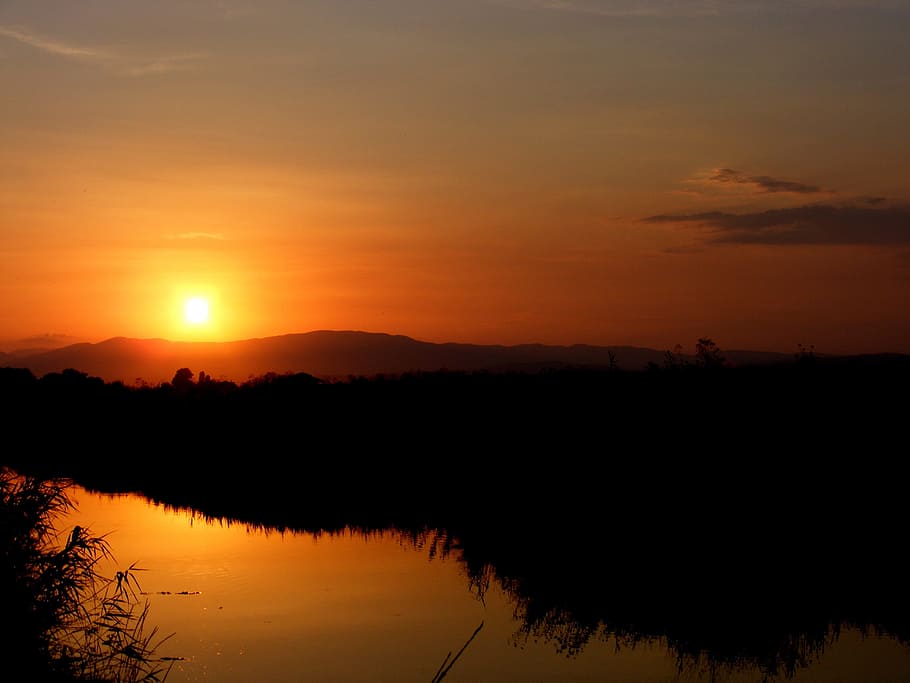 set, sunset, nature, dark, eve, evening, beauty in nature, scenics - nature HD wallpaper