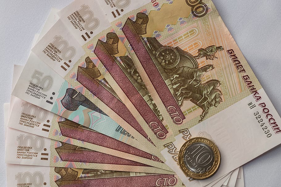 currency, wealth, finances, background, golden, ruble, russia HD wallpaper