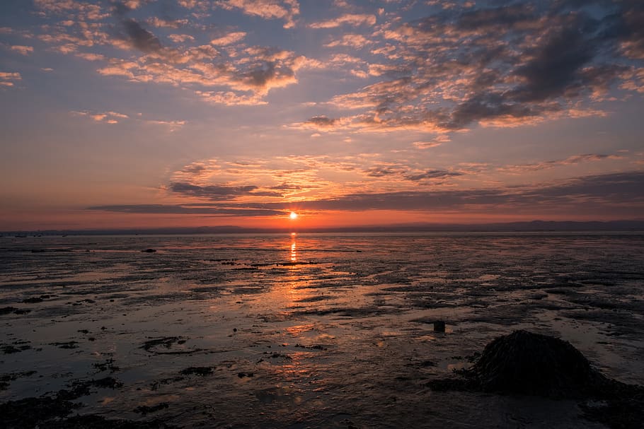 atlantic, ocean, sunset, sky, sea, beauty in nature, scenics - nature HD wallpaper