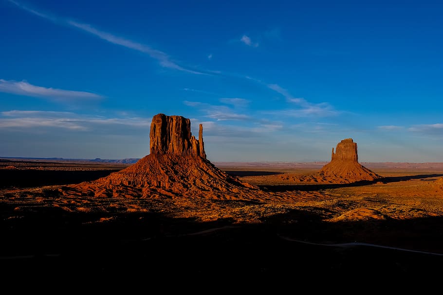 brown rock formation, nature, outdoors, mesa, plateau, desert HD wallpaper