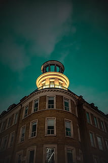 building, architecture, tower, london, uk, control tower, night HD wallpaper